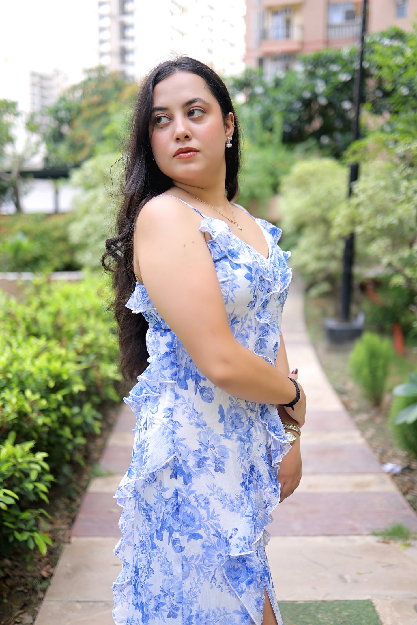 The Ruffle Slit Maxi