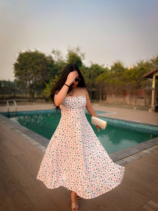 Cherry Pop Tube Midi Dress