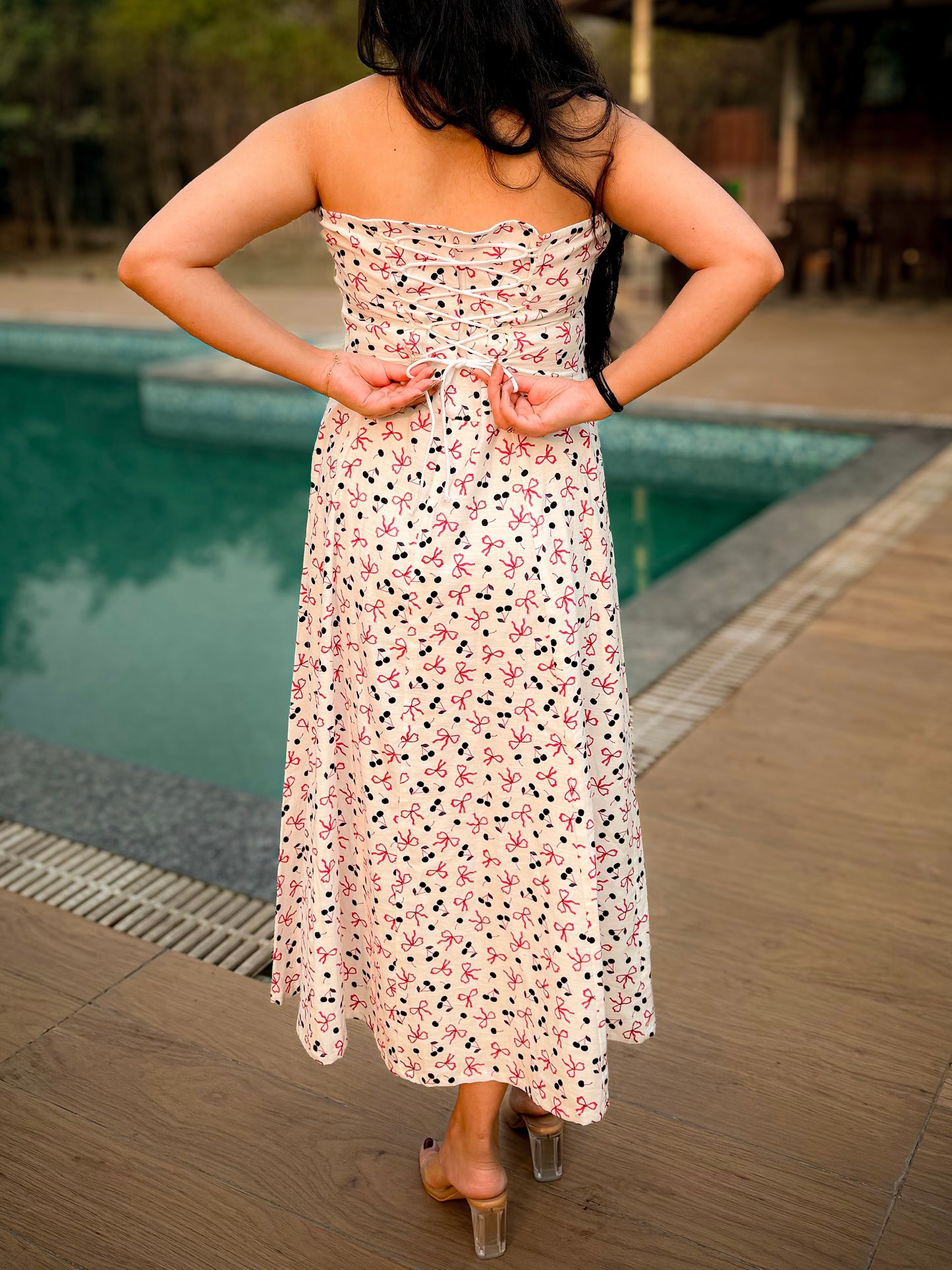 Cherry Pop Tube Midi Dress