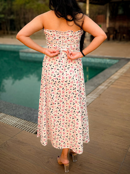 Cherry Pop Tube Midi Dress