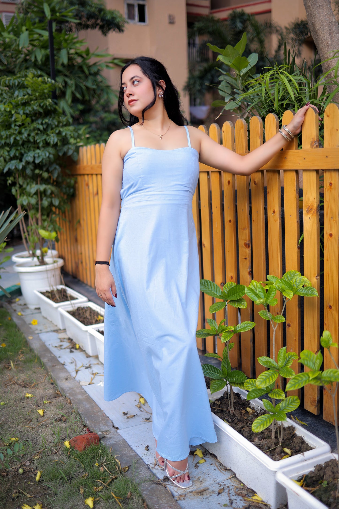 Backless Bow Maxi Dress