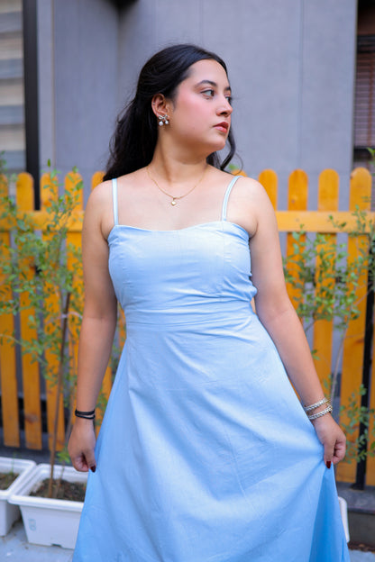 Backless Bow Maxi Dress