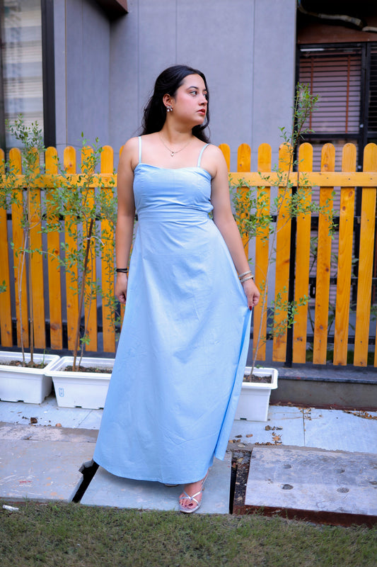 Backless Bow Maxi Dress