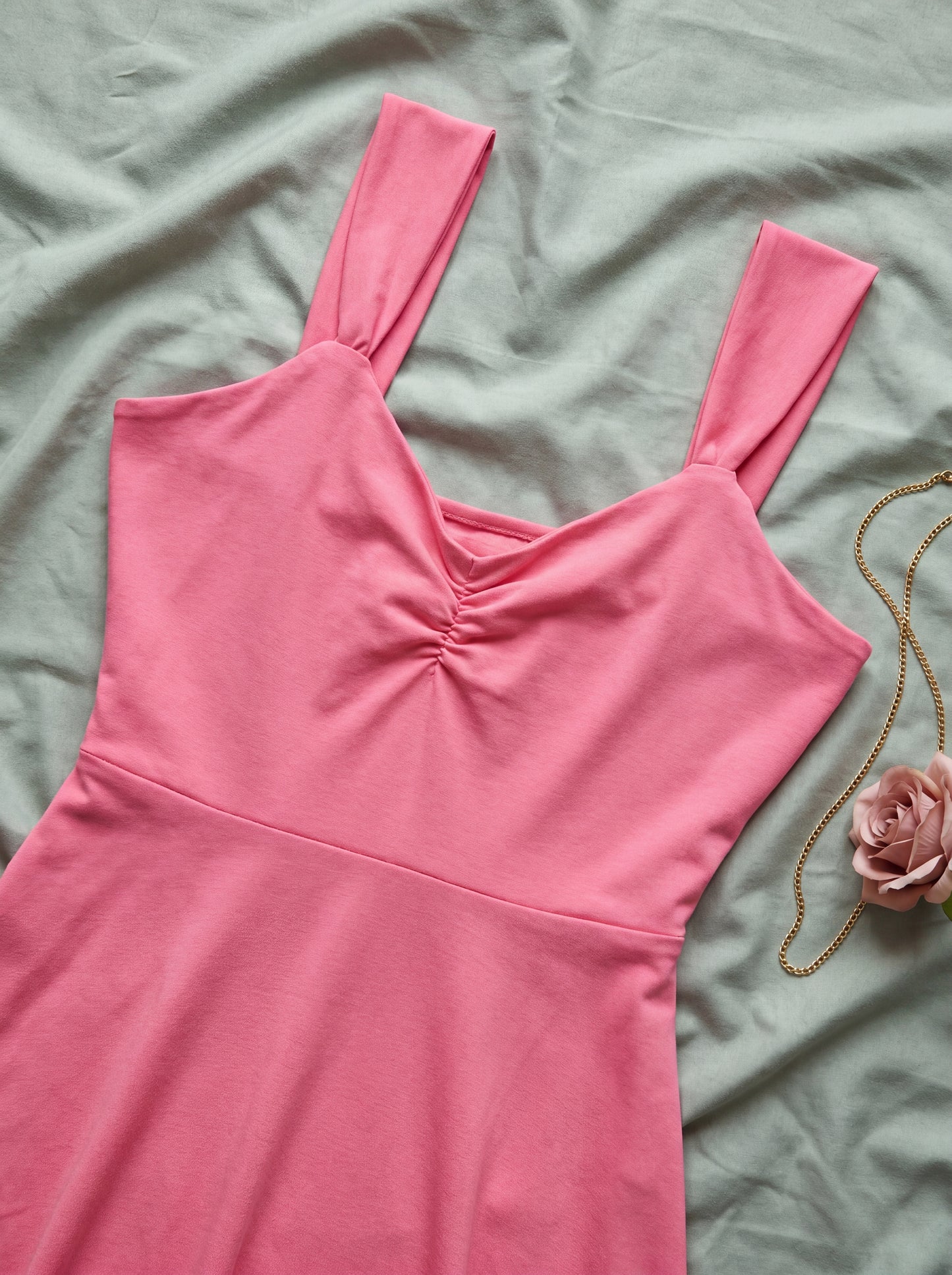 Coral Maxi Dress bodice detail
