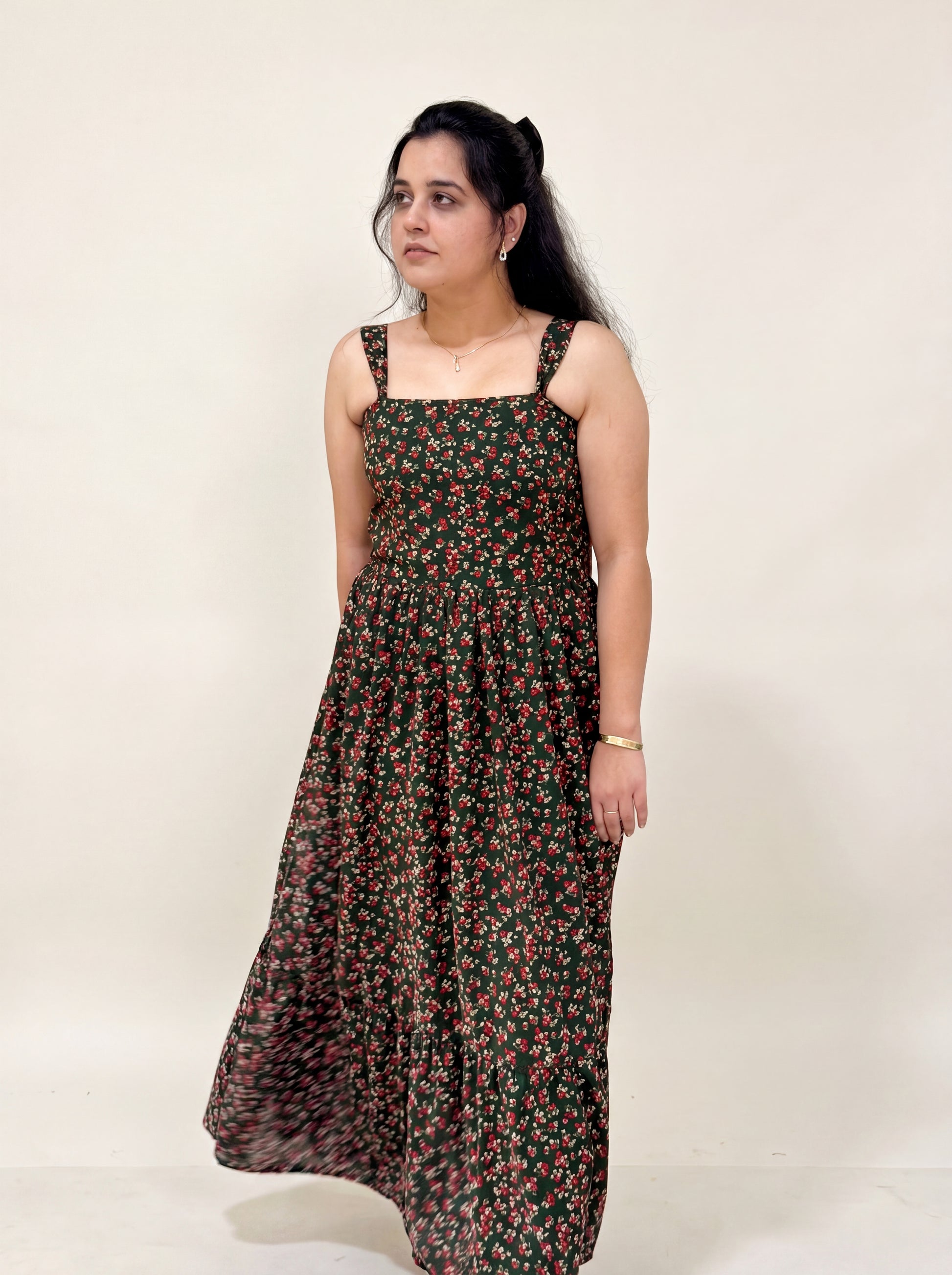 Floral Dream Maxi Dress on model
