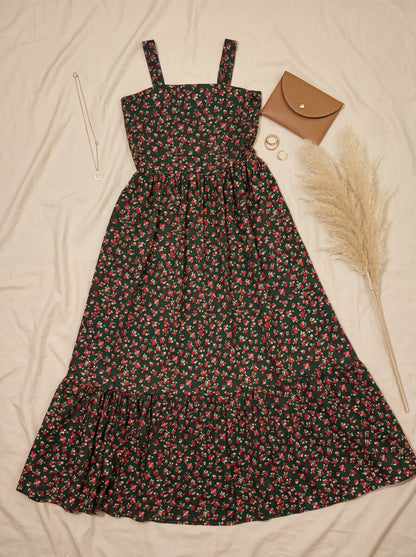 Floral Dream Maxi Dress flatlay