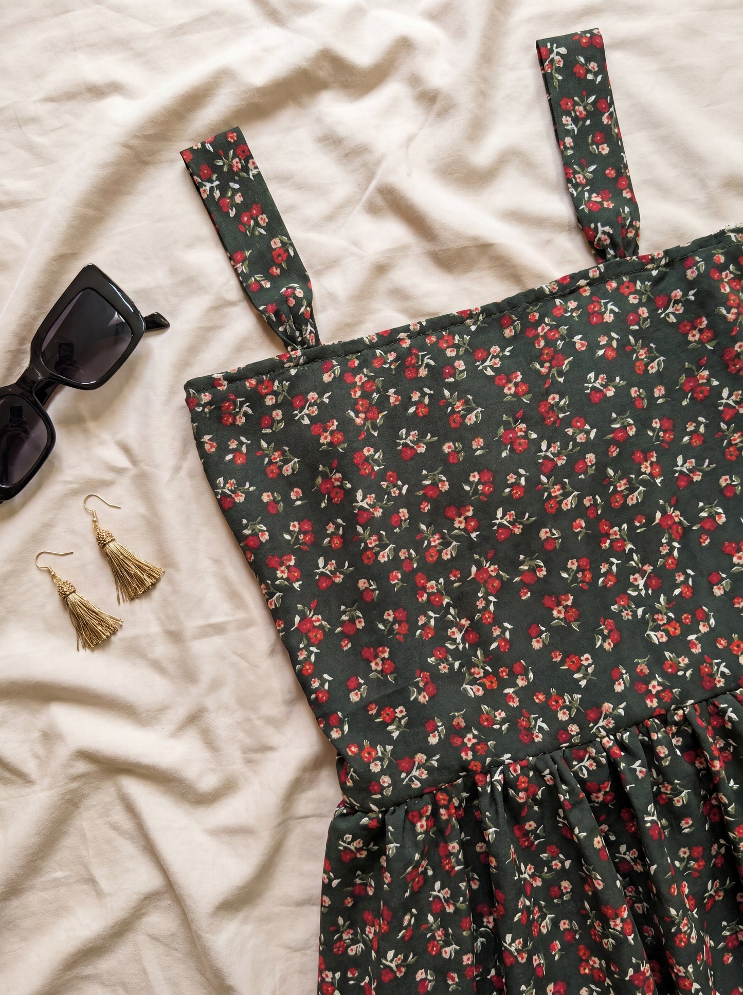 Floral Dream Maxi Dress bodice detail