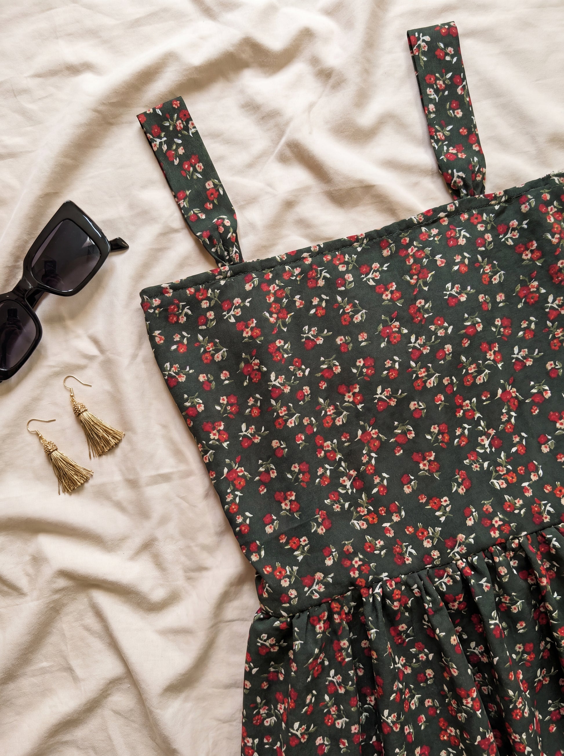 Floral Dream Maxi Dress bodice detail