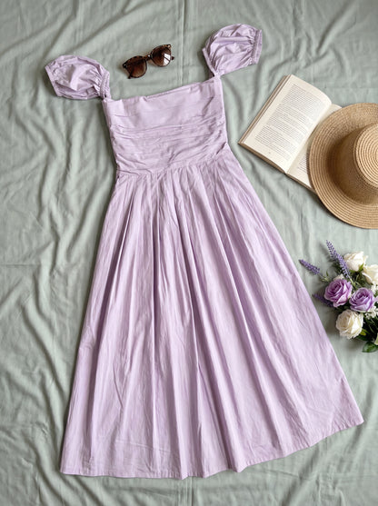 Lilac Whisper Maxi Dress flatlay front